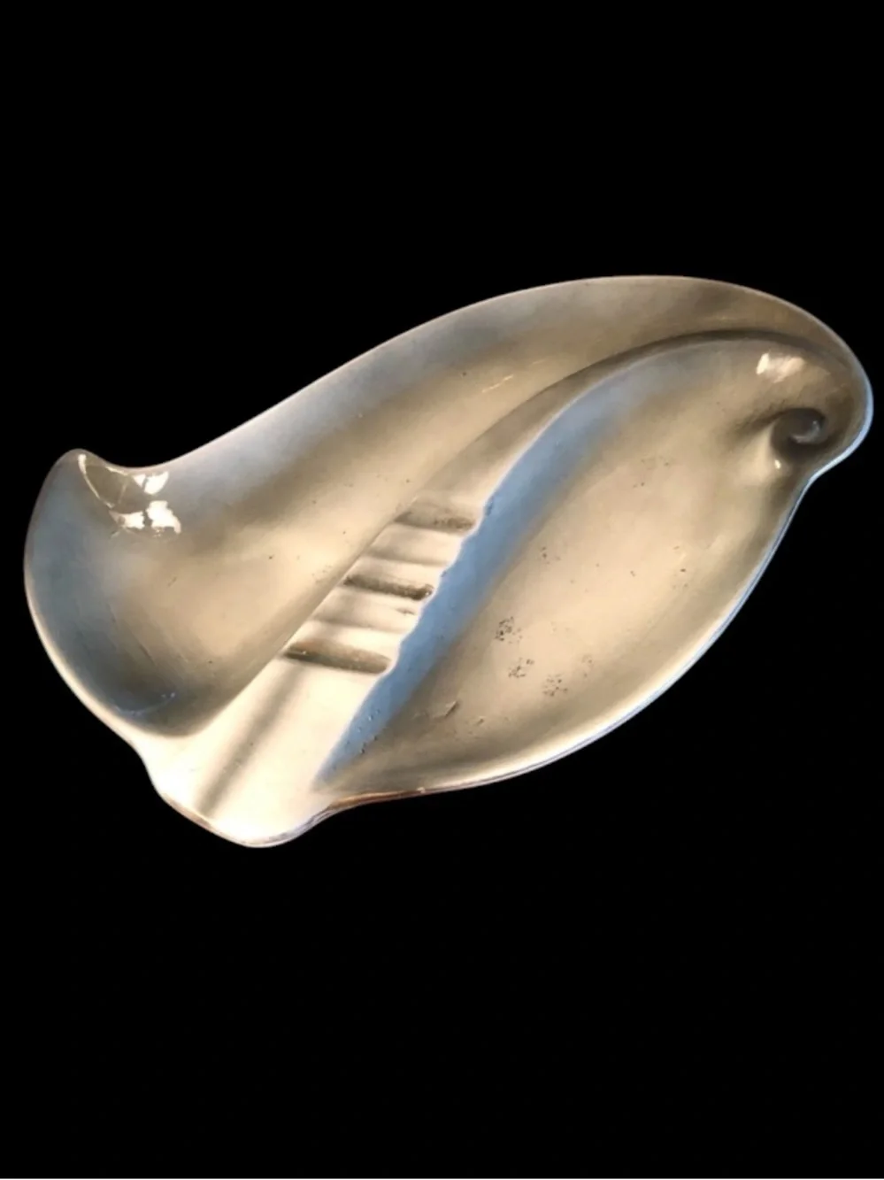 Mid-Century Vintage Gray Pottery AshTray